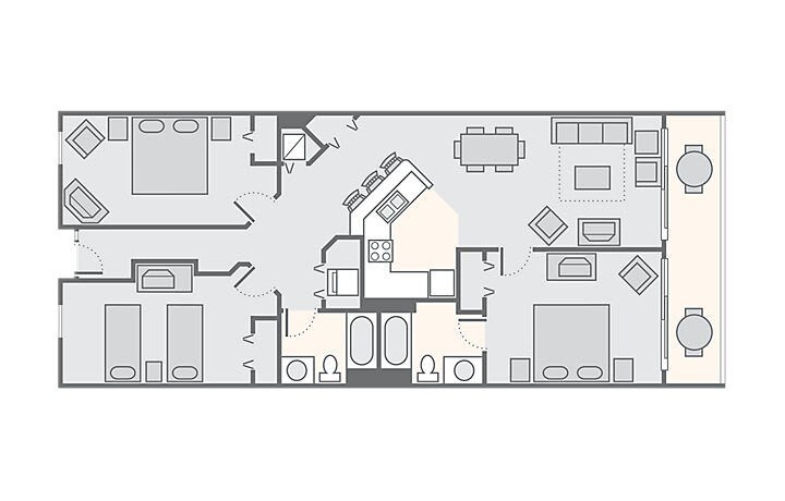 Carolina Grande Resort - 3BR Suite w/ Balcony