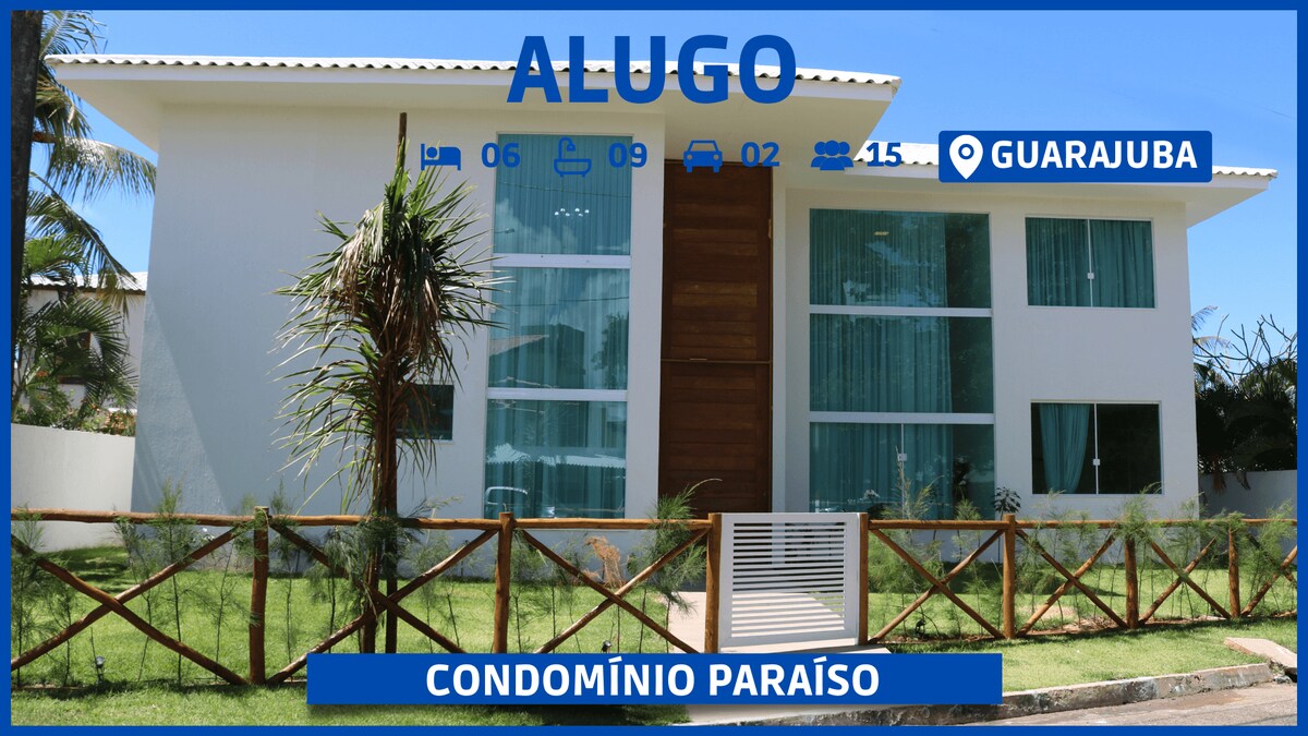 Casa 6 Suítes a 80 Metros da Praia em Guarajuba!