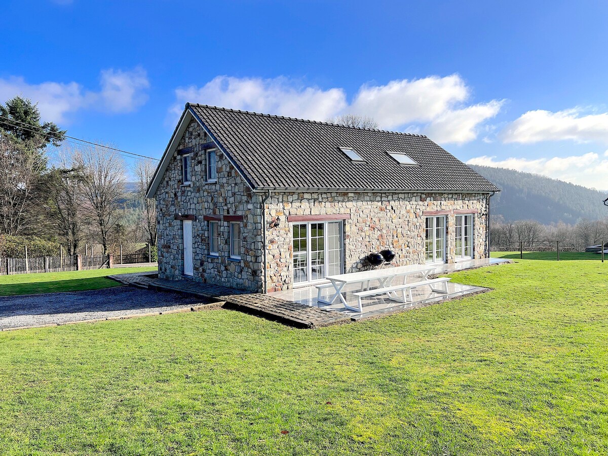 Ardennes group house with fireplace and garden