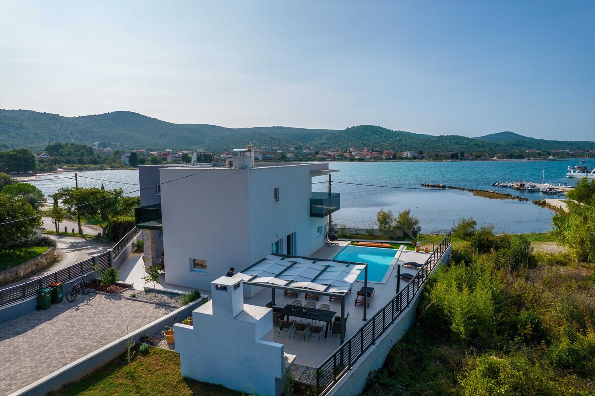 Sea view villa Tala with private heated pool