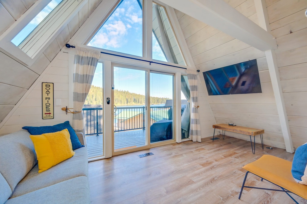 A-Frame Haven with Private Beach near CDA