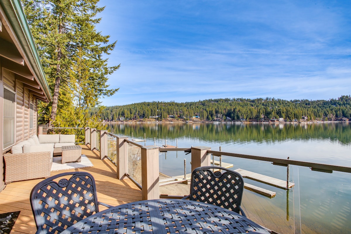 Coeur d'Alene Lakefront Home: Private Dock & Beach