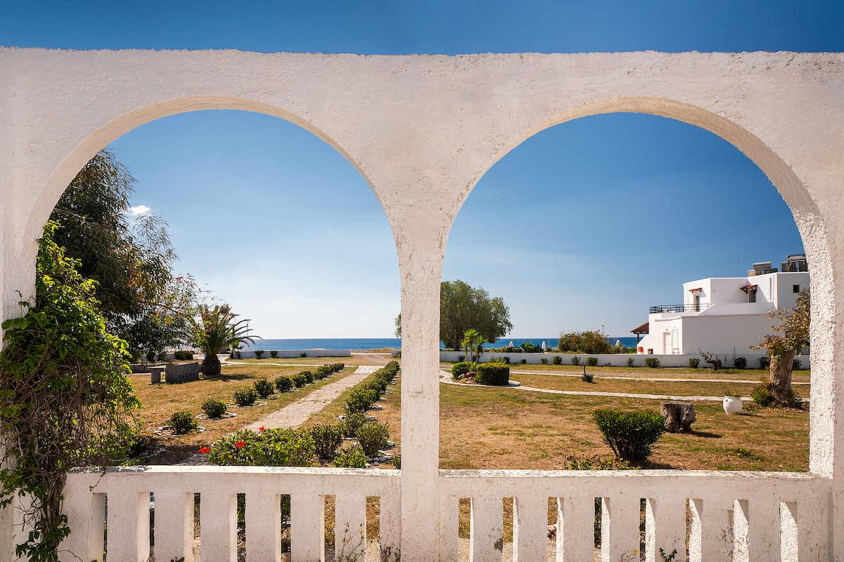 Kiotari beach garden view-sea view