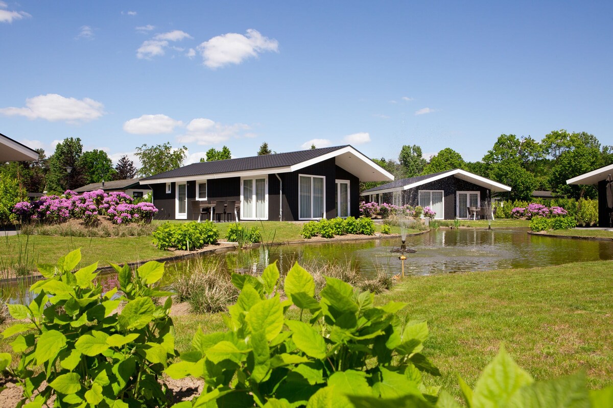 Modern chalet on the water in the Brabant Kempen
