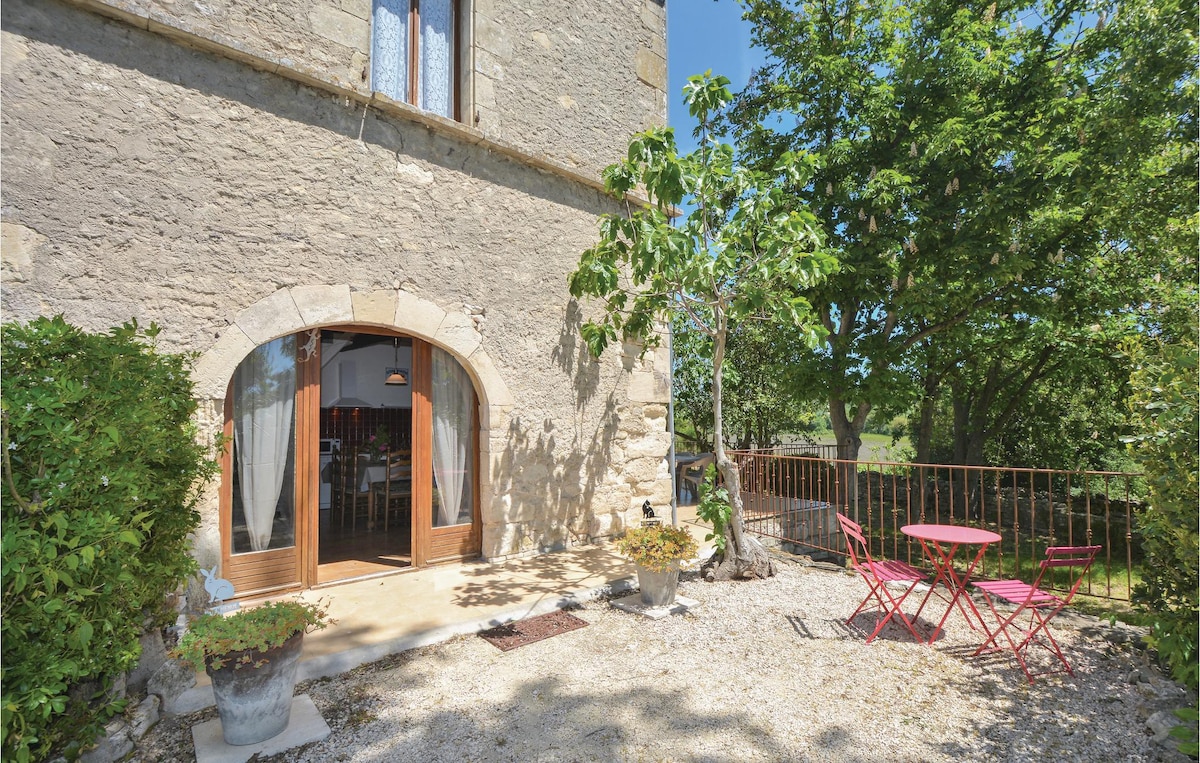 Lovely home in Barjac with house a panoramic view
