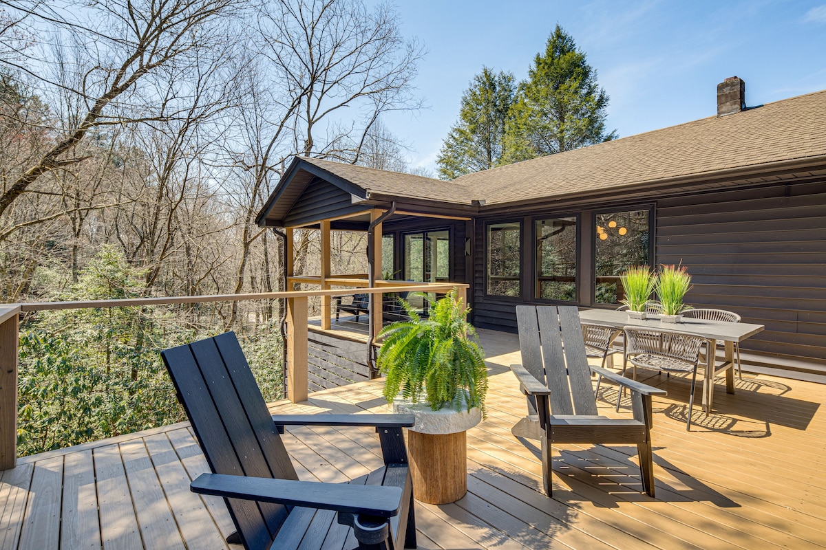 Modern Pisgah Forest Cabin on 60 Wooded Acres!