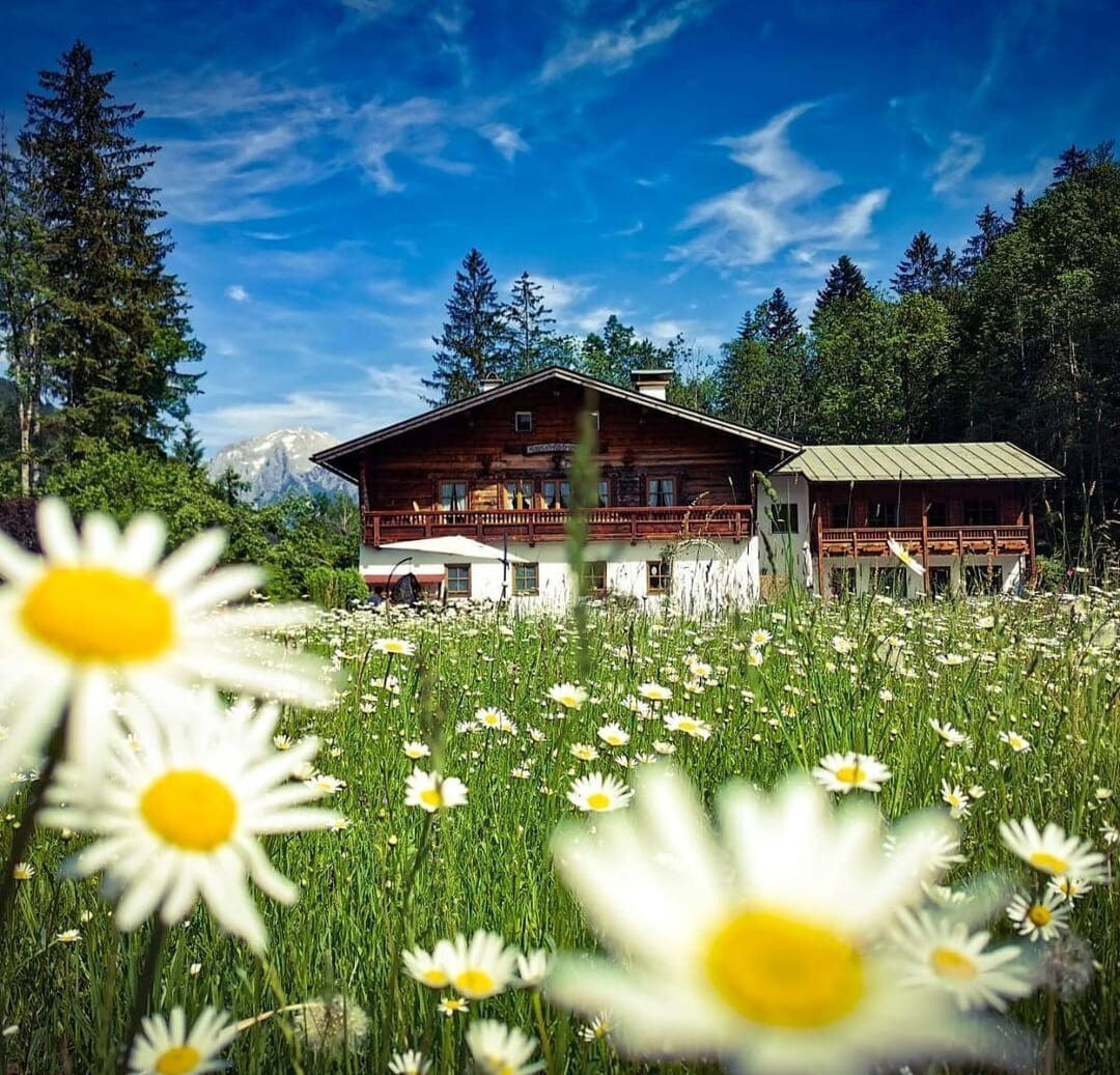 Ferienwohnung Almrausch 50 qm, 3 Personen Terrasse