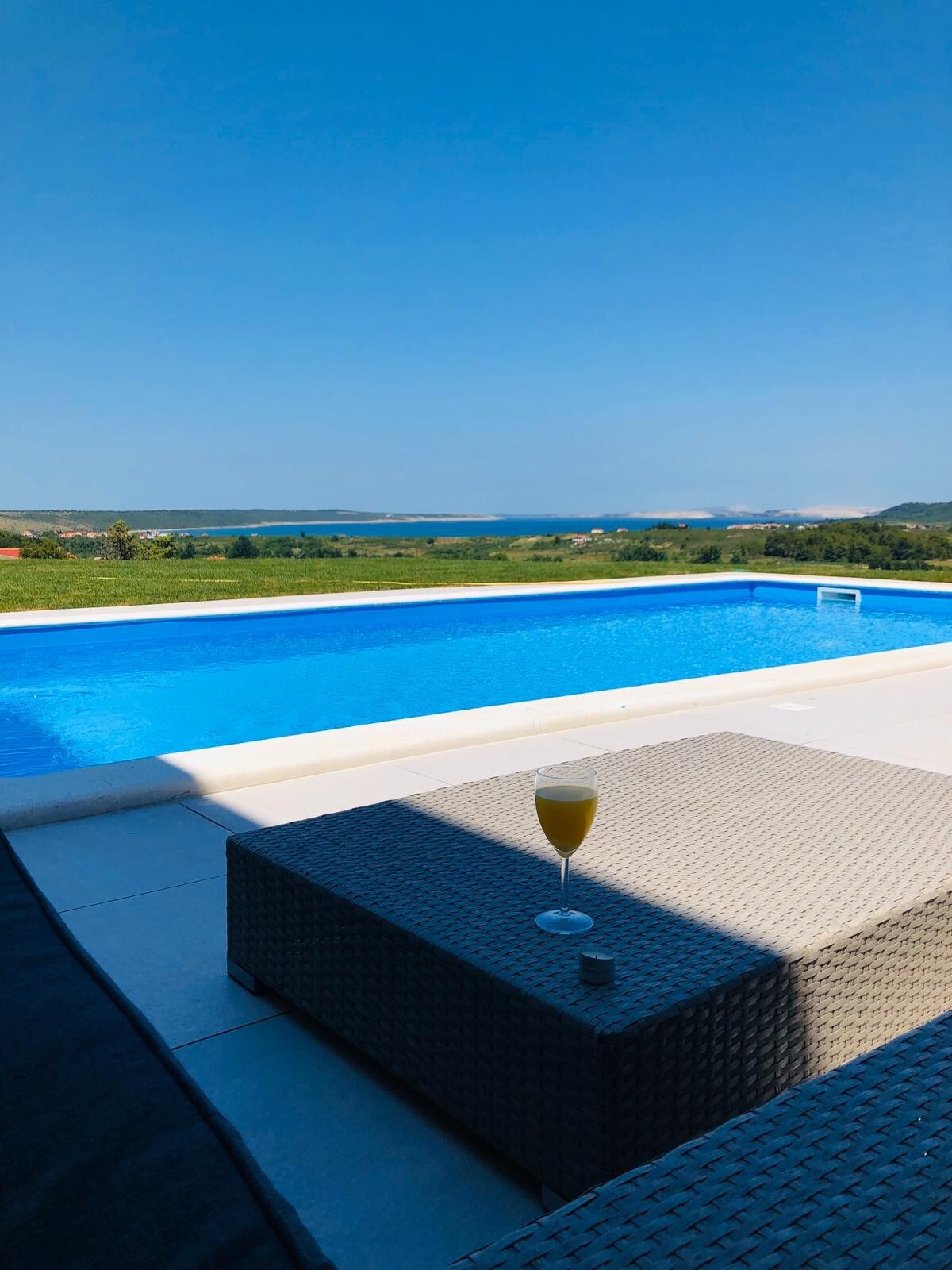 Modern villa Matak with heated pool
