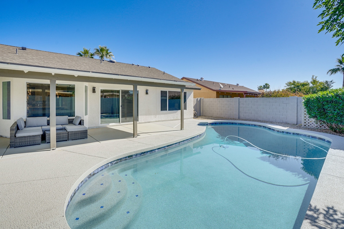 Modern Peoria Home w/ Private Pool Near Hiking