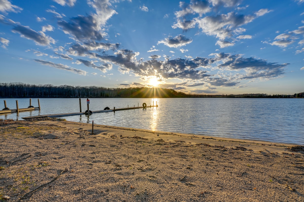 Lake Home w/ Private Dock: Steps to Sandy Beach!