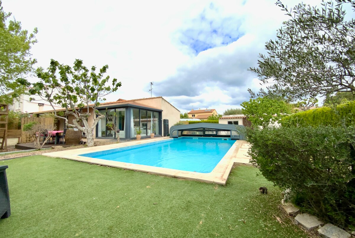 The family villa with indoor swimming pool air