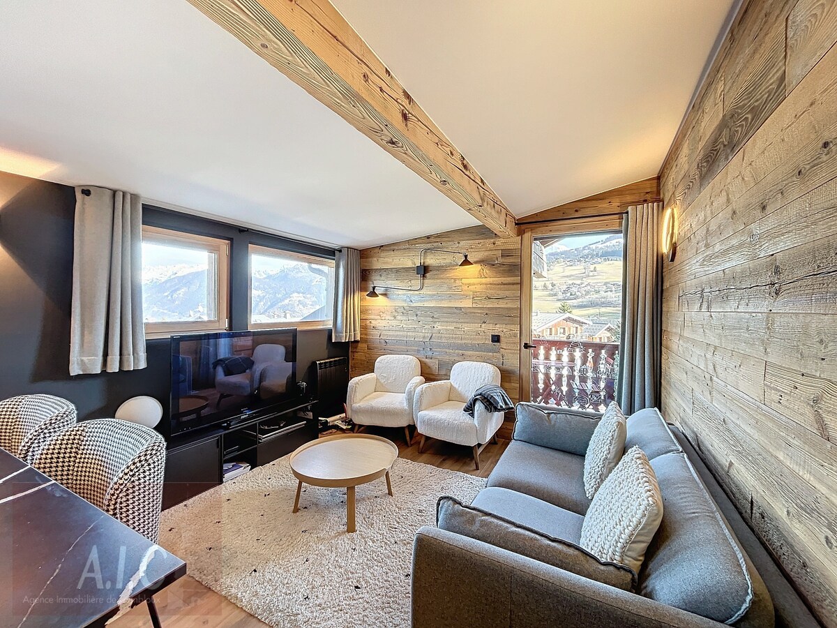 Très bel appartement au village vue Mont Blanc