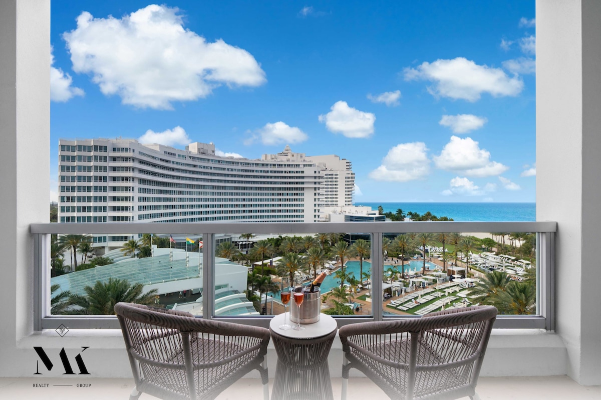 FontaineBleau|Balcony w/ Direct Resort & OceanView