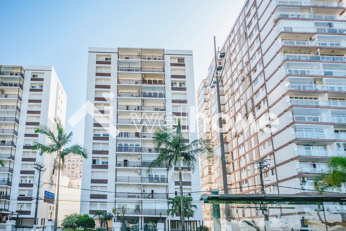 Apartamento em Santos de frente para a praia