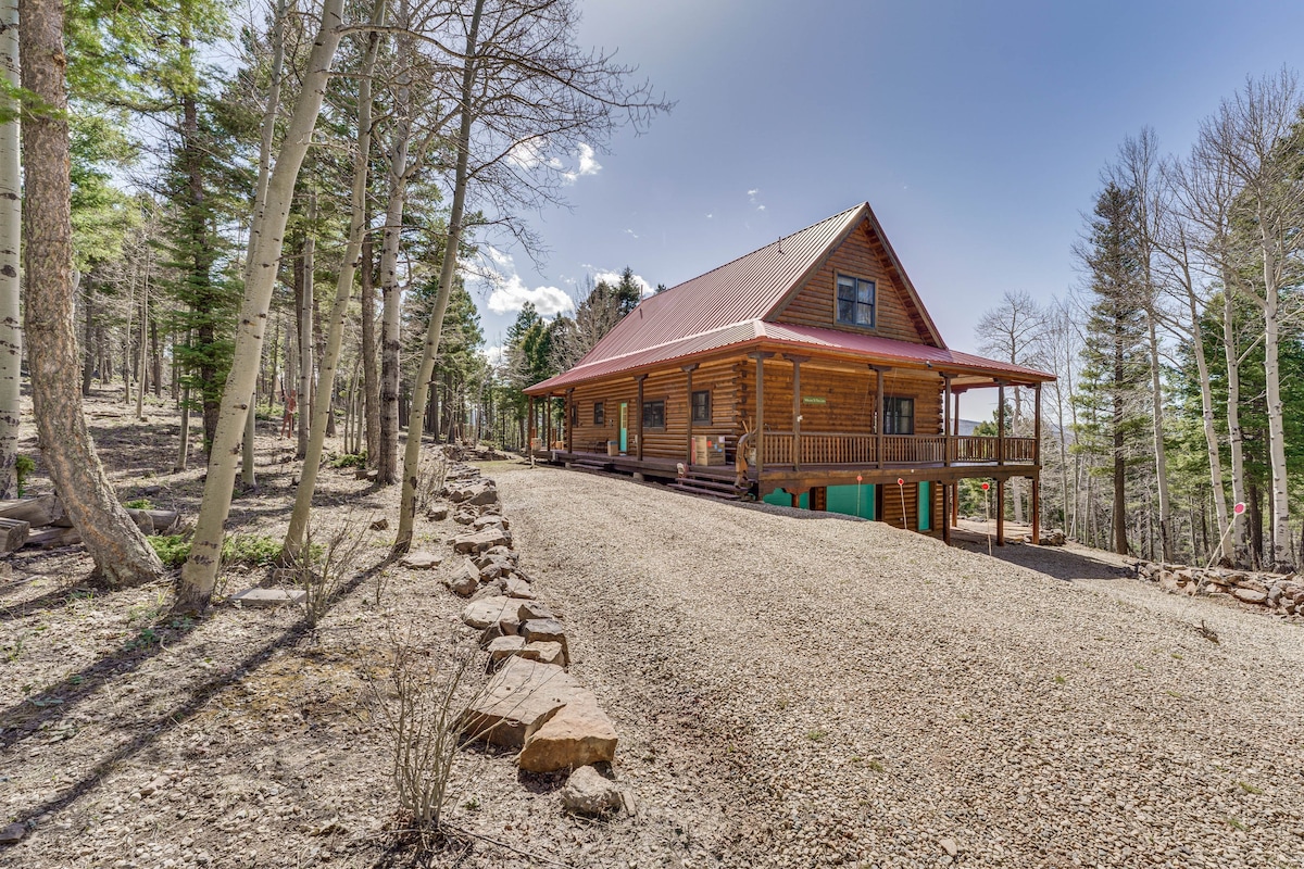 Spacious Angel Fire Cabin w/ Mtn Views & Fire Pit