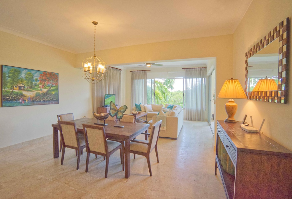 Golf view apartment with access to private beaches