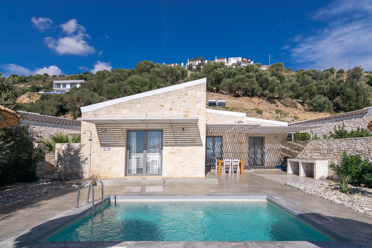 Pyrgos villa 2 ,sea view,pool,South Crete,Plakias