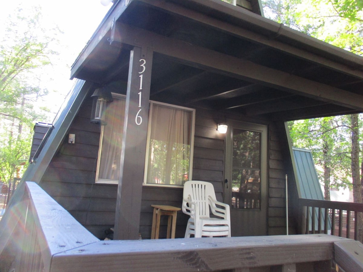 This beautiful wood-sided cabin is in the beautifu