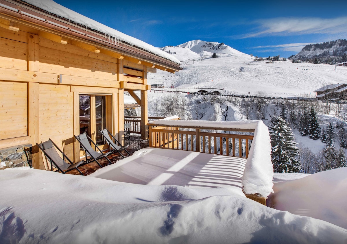 Luxury chalet with Jacuzzi, sunny terrace