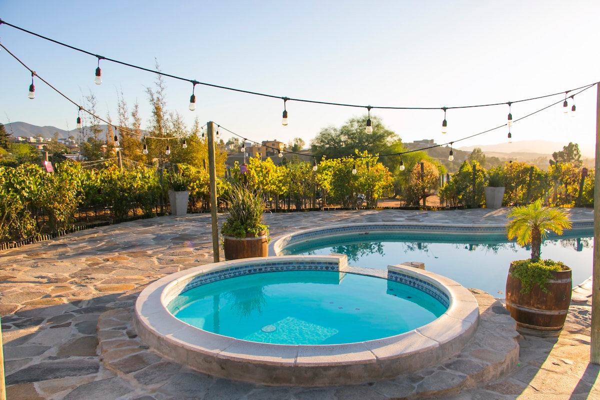 Villa de La Rosa ，带泳池和烧烤区葡萄酒之乡