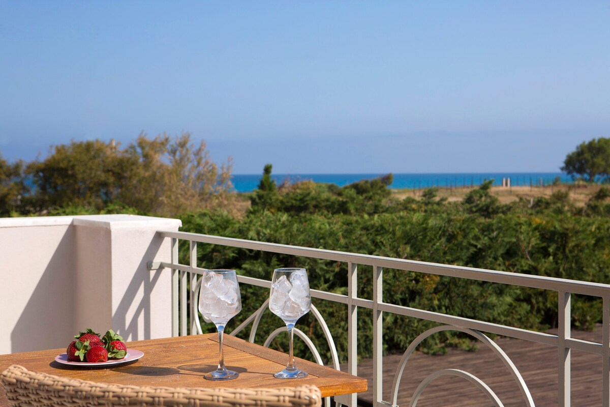 Aeriko-Ammos Beachfront Villa with Stunning View