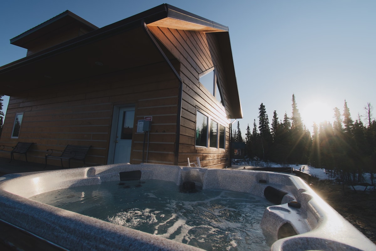 Denali熊小屋，带热水浴缸，整间小木屋，独立， 3张床