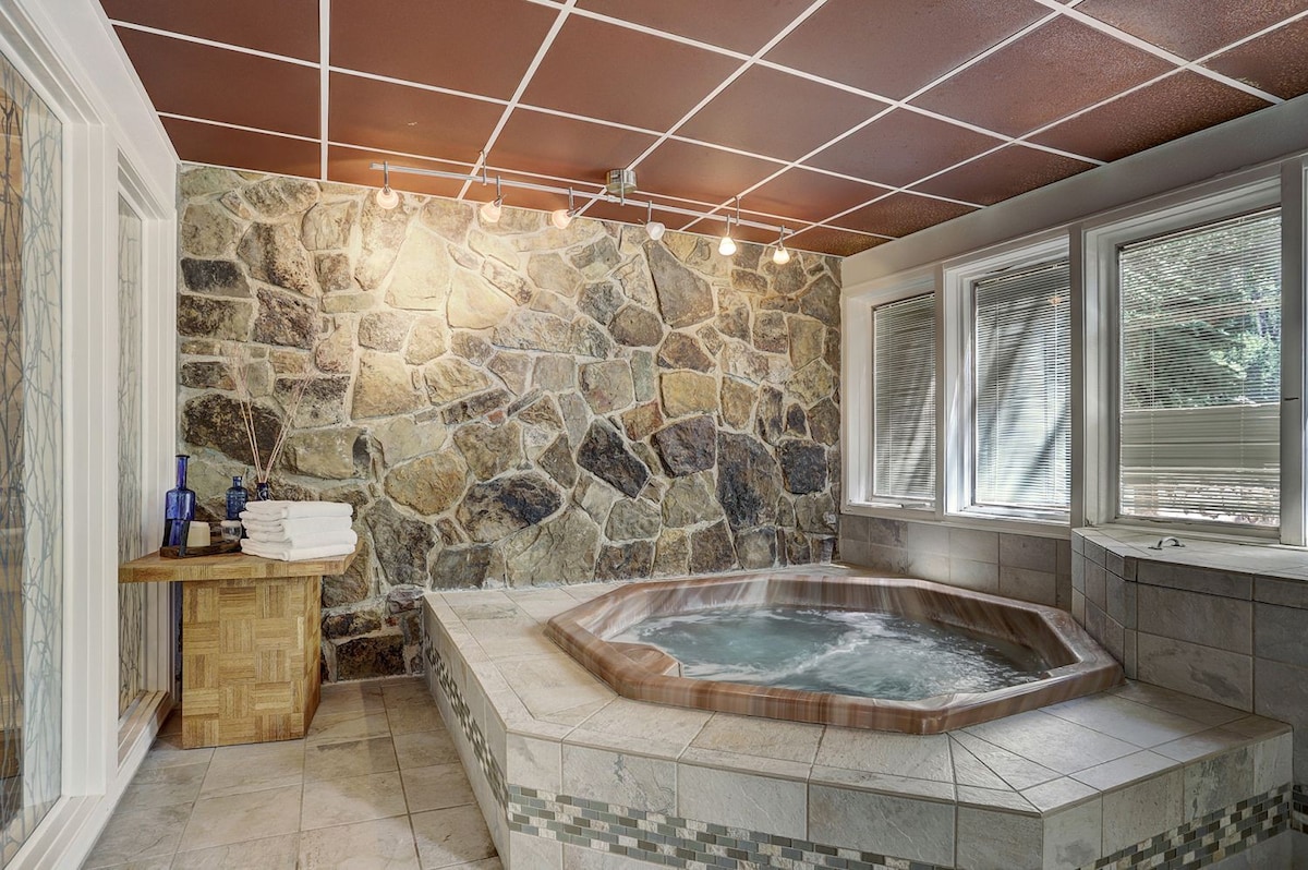 令人惊叹的滑雪进出式公寓/私人热水浴缸
