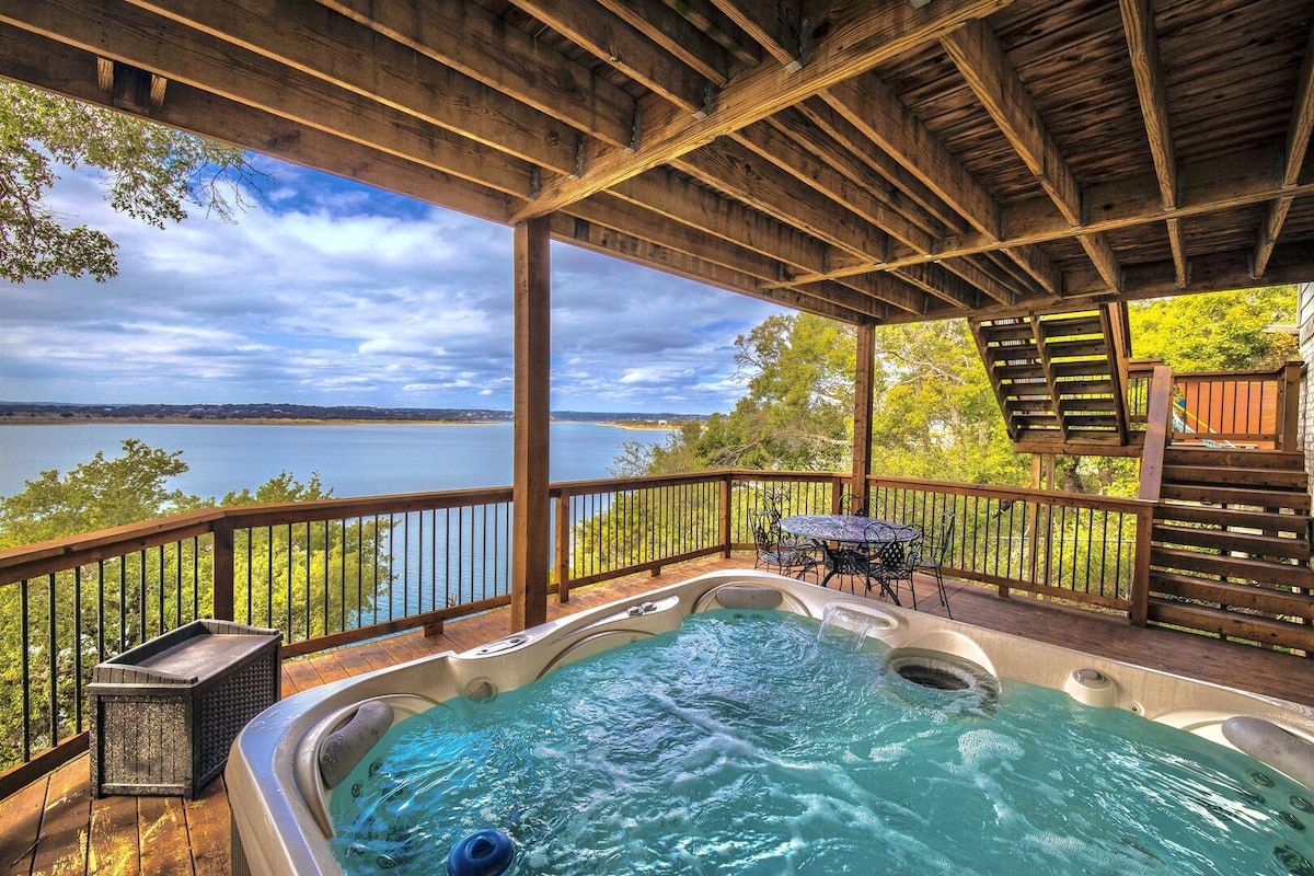 俯瞰Pointe Lake House -海滨；热水浴缸！
