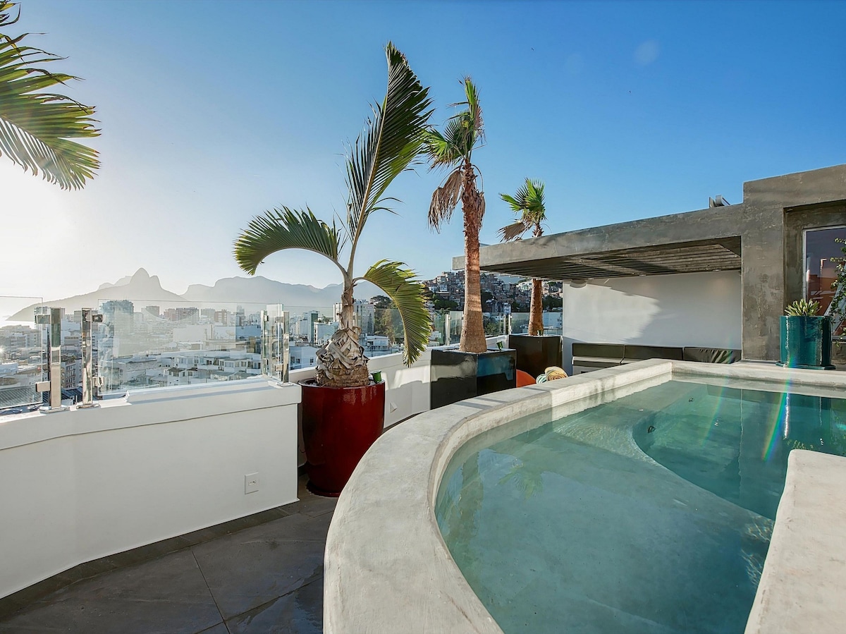 Ipanema顶层公寓，带泳池，景色迷人
