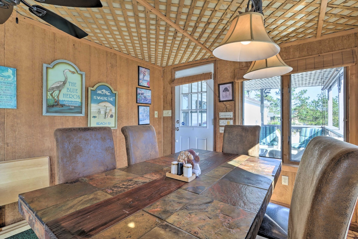古朴的Chincoteague岛度假屋，带2个门廊！