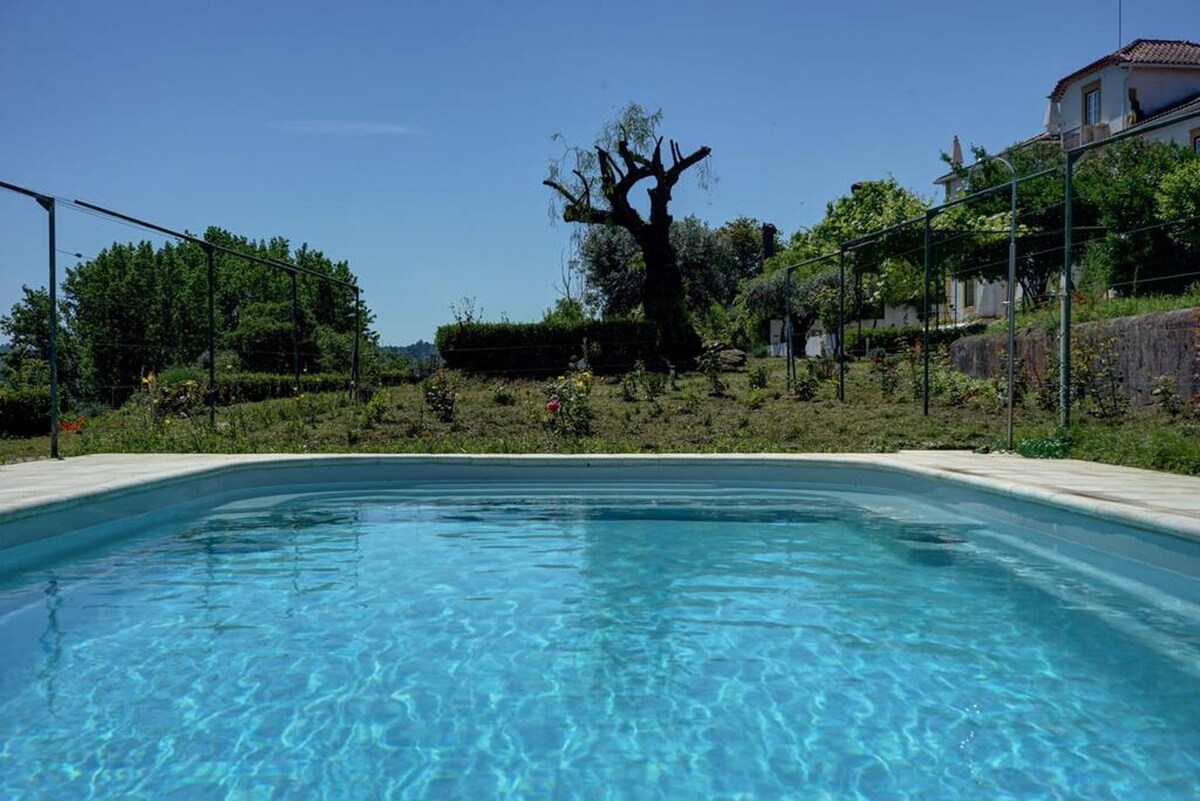 欣赏带新泳池的Tejo景观的Quinta