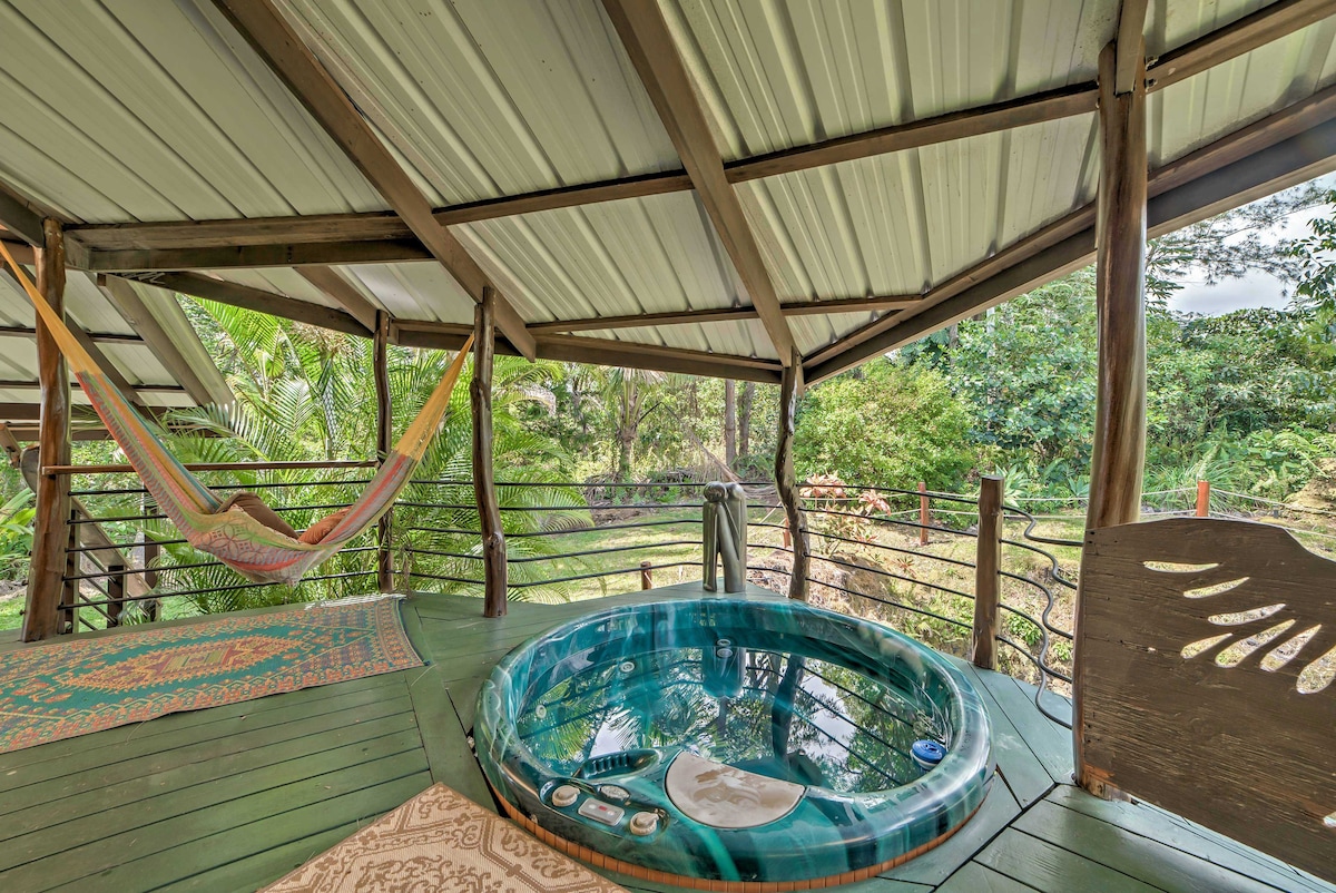 Tropical Cabana w/ Deck, Hot Tub & Lush Scenery!