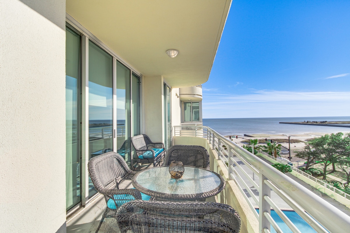 海滨Biloxi俱乐部的公寓：阳台/带海景
