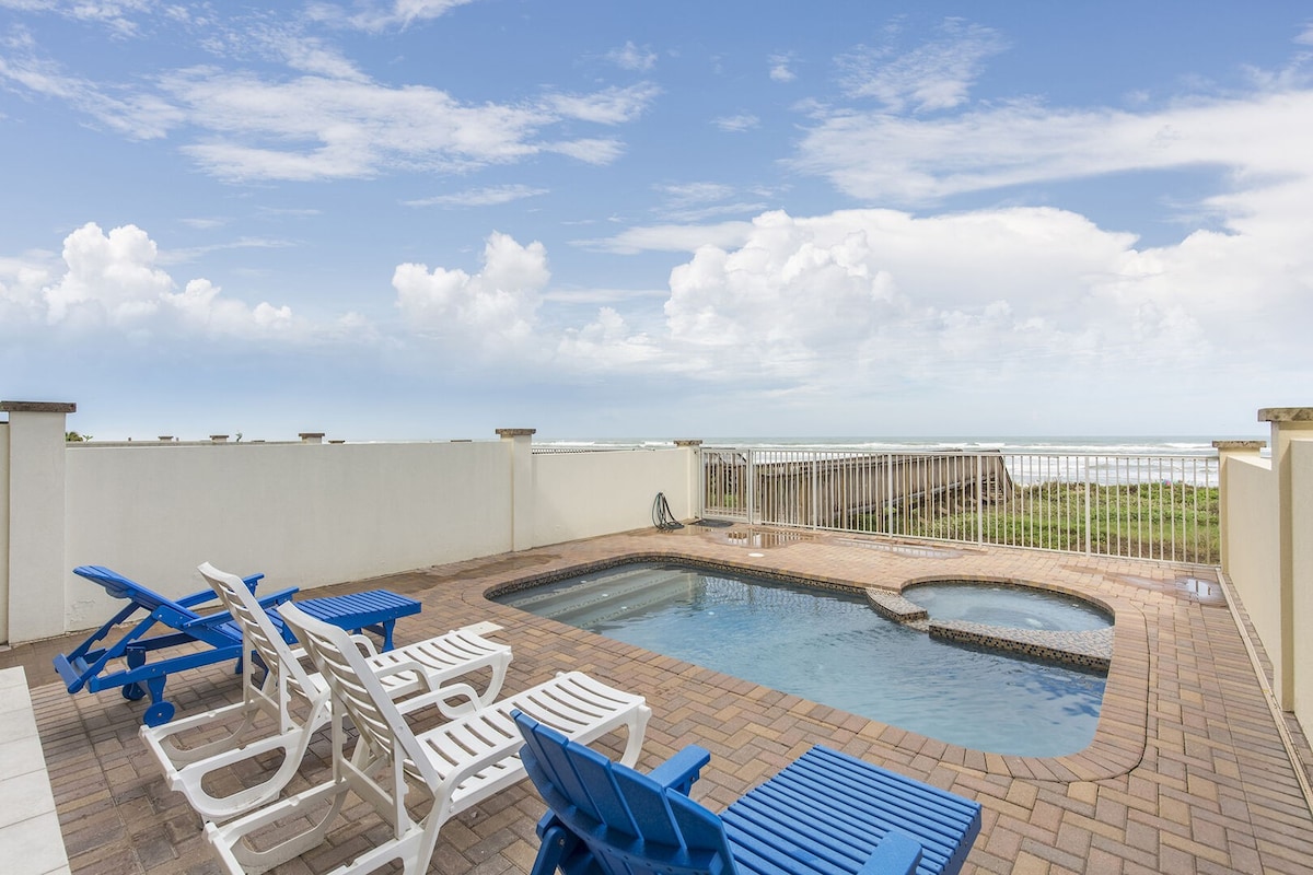 Elegant Beachfront Home with private pool and hot tub! Right On the Gulf!