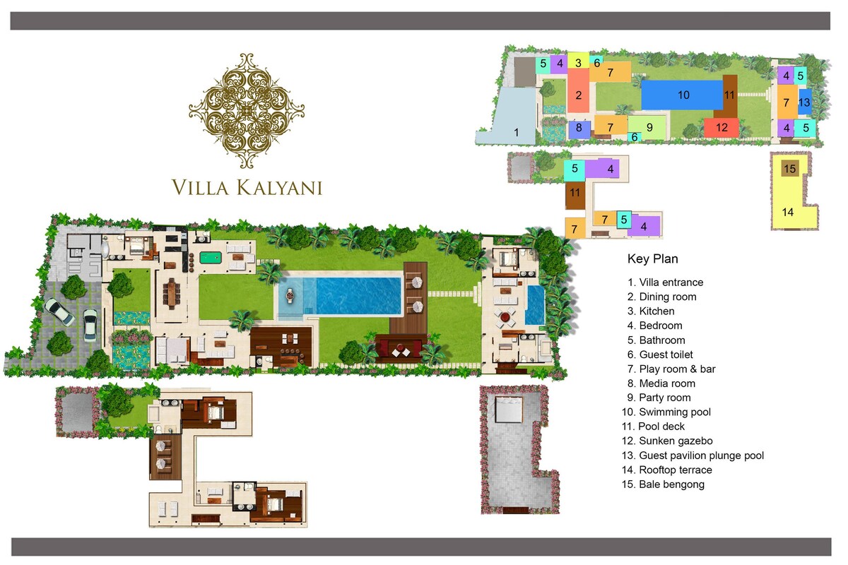 热带天堂别墅（ Villa Kalyani ） ， 5卧室，长谷（ Canggu ） ，带厨师