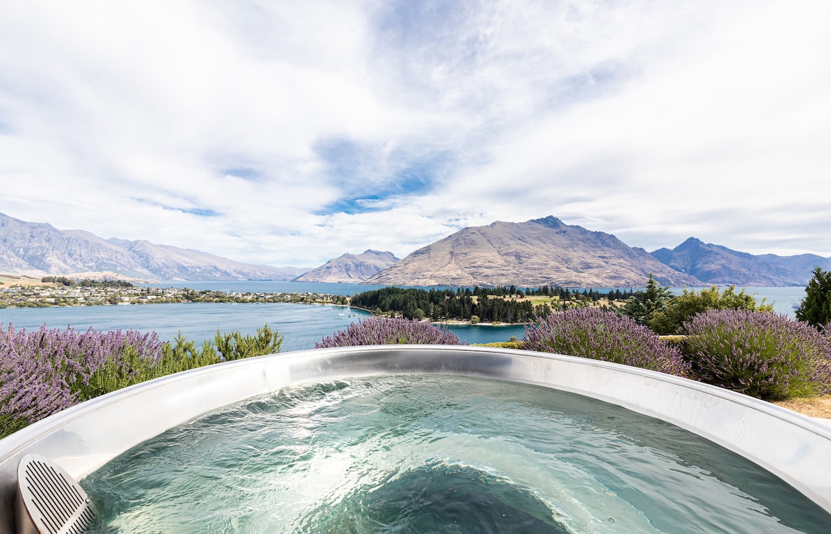 Wakatipu Gem Lakehouse迷人热水浴缸全景