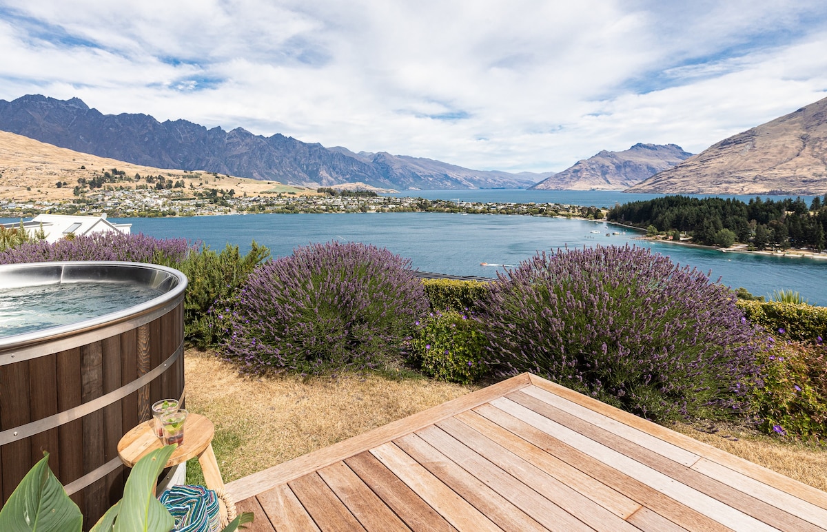 Wakatipu Gem Lakehouse迷人热水浴缸全景