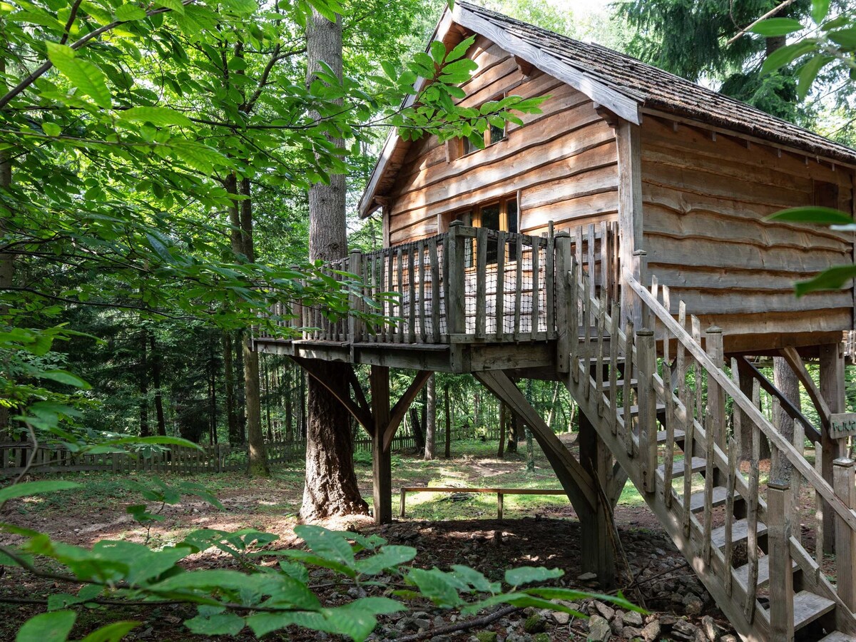 Cabane Panda Insolite-Cabin-Deluxe-Shared Bathroom