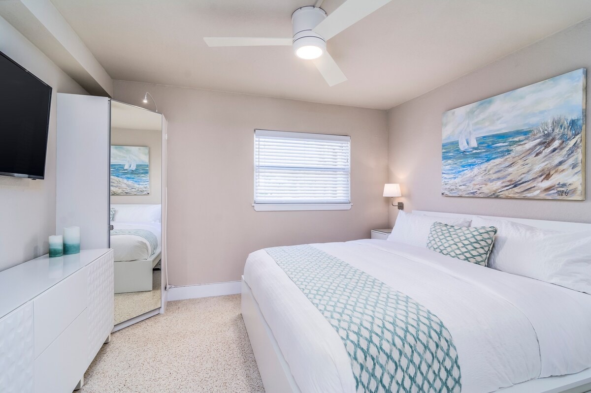 现代美丽的单卧室-令人惊叹的海滩通道！ - F