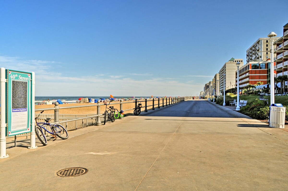 Colorful Virginia Beach Studio - Steps to Beach!