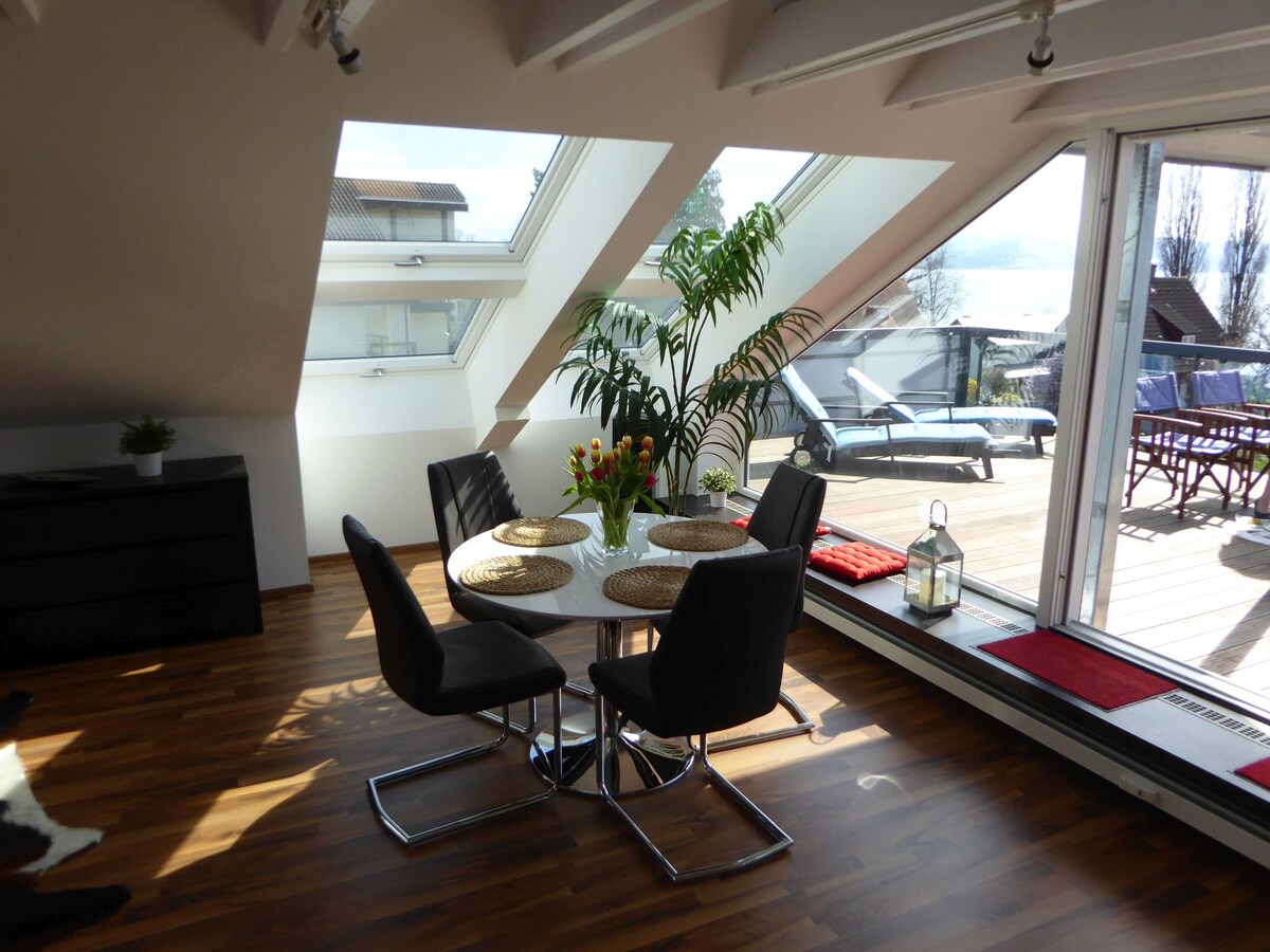度假公寓Bodenseeblick ， （ Nonnenhorn ） ， 110平方米度假公寓， 1间卧室， 1间客厅/卧室，最多可容纳4人