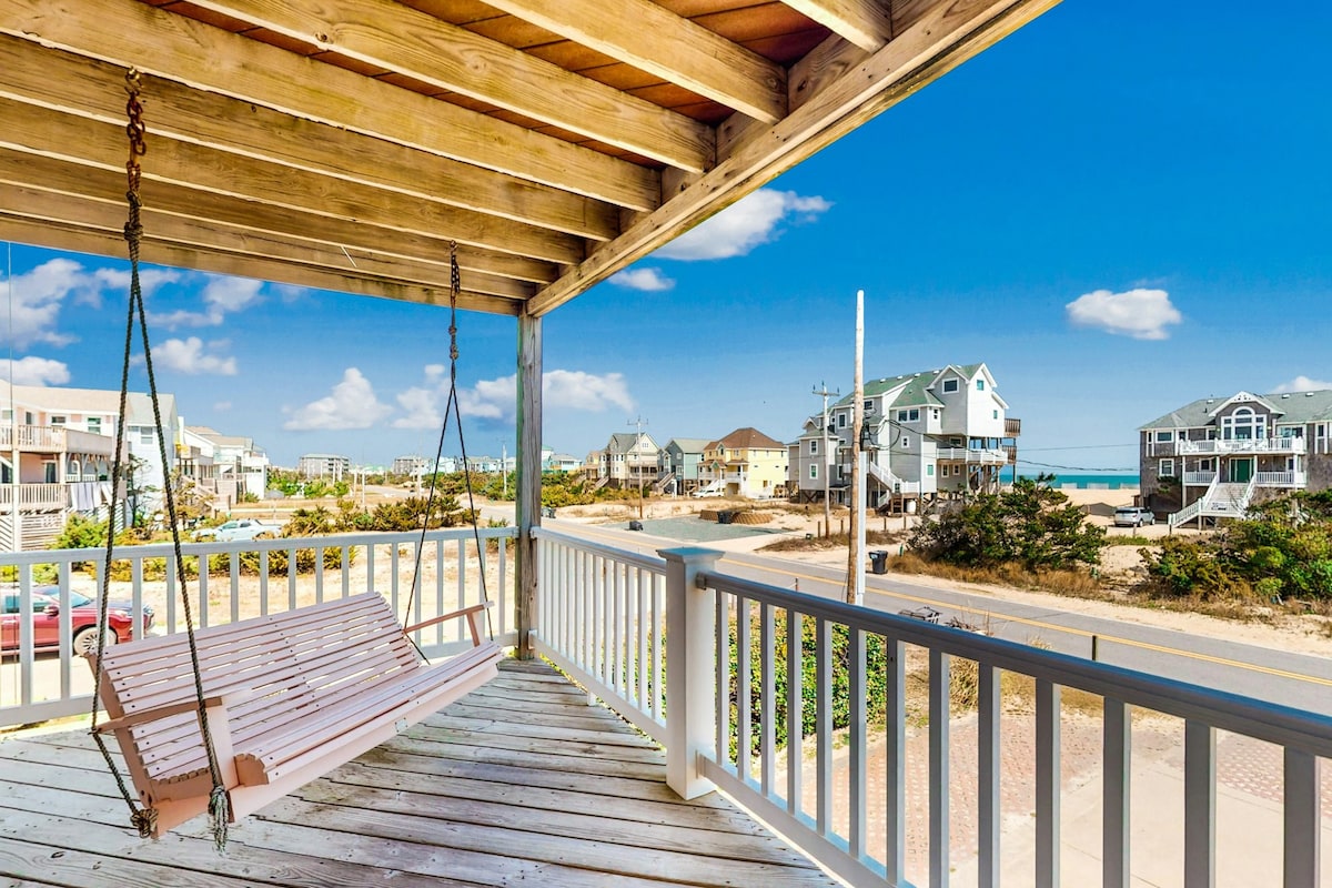 Oceanview 6BR with beach access, pool & game room