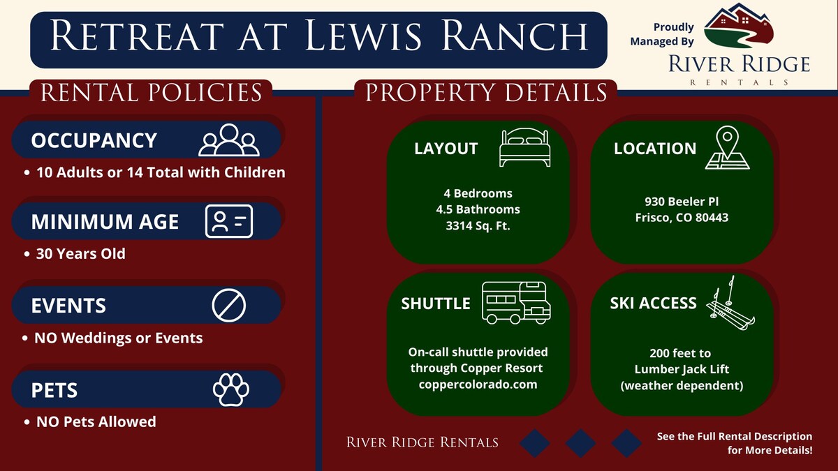 Lewis Ranch度假屋：步行前往电梯，私人热门