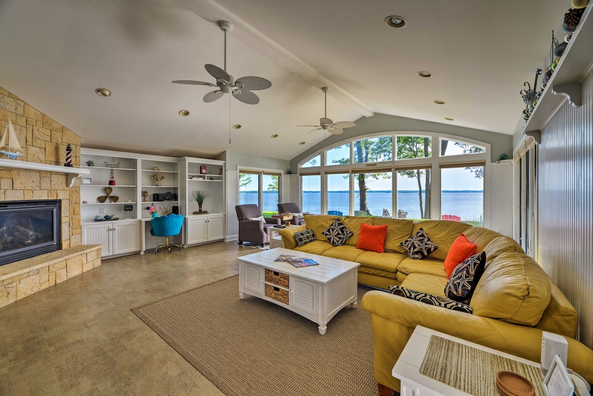 Bayfront Blounts Creek Home: Private Beach + Dock!