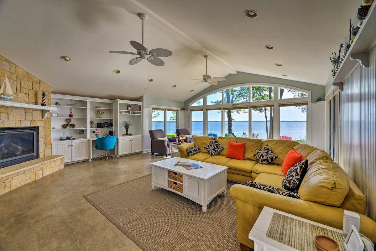 Bayfront Blounts Creek Home: Private Beach + Dock!