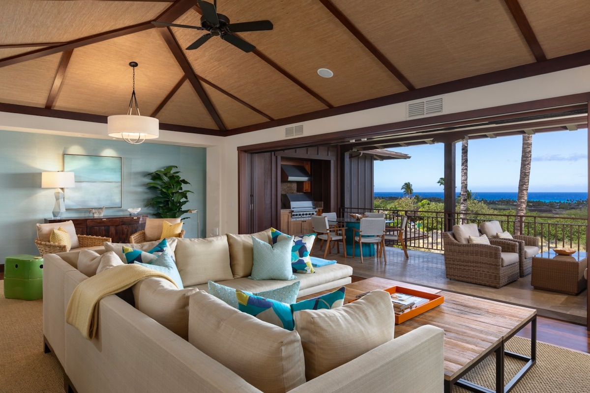 Lux Villa w/Ocean & Maui Views, AC & Resort Pool
