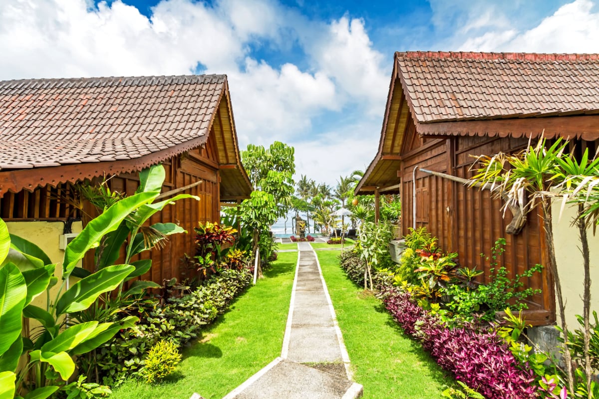 Bali Natha Bungalows Canggu （花园景观）