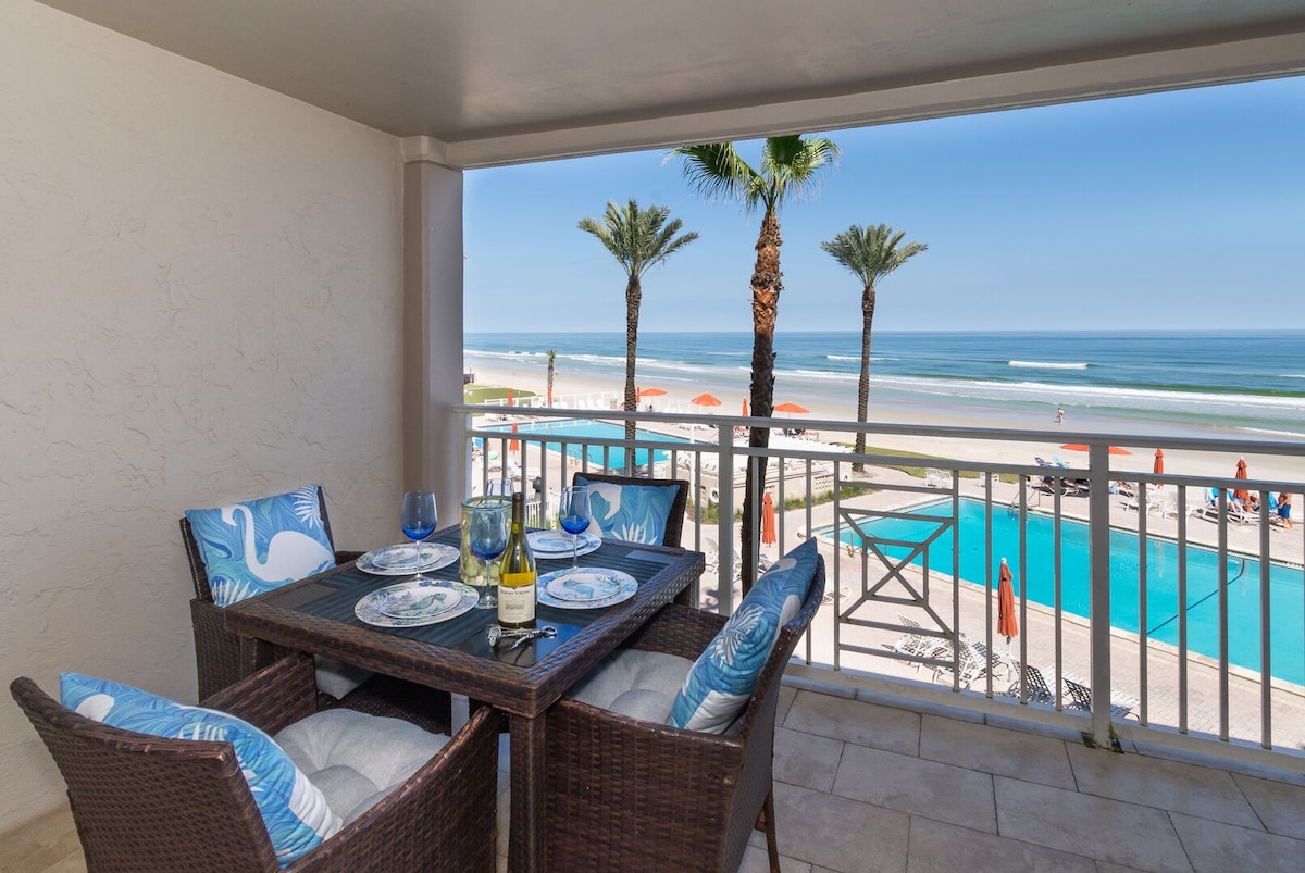 SP305 Sandpiper Lovely 3 bedroom 3 bath direct oceanfront condo.