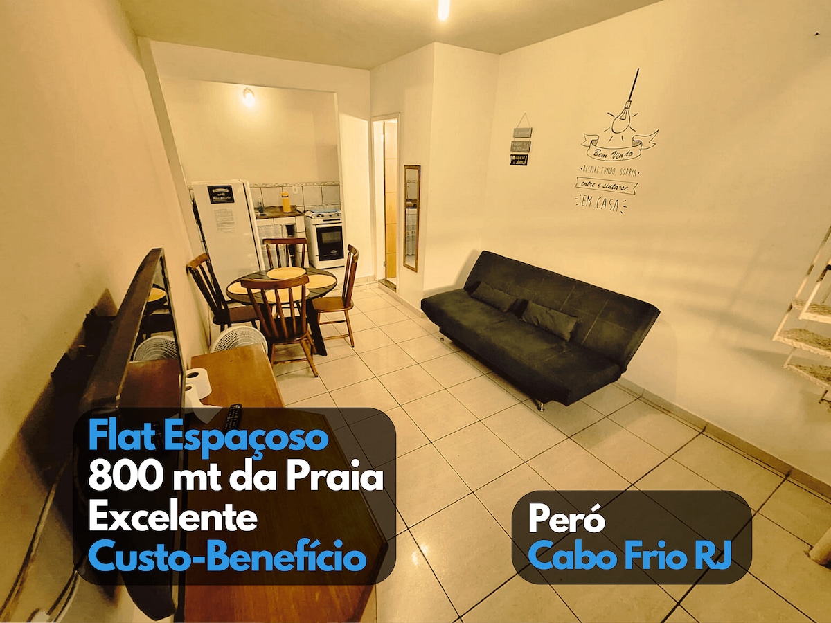 宽敞的公寓2 ， 5分钟到达Praia do Peró