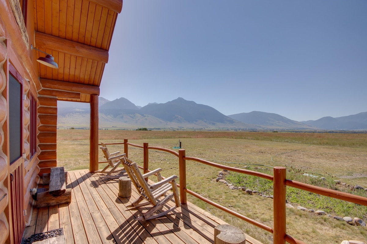 黄石小屋，带令人惊叹的山景